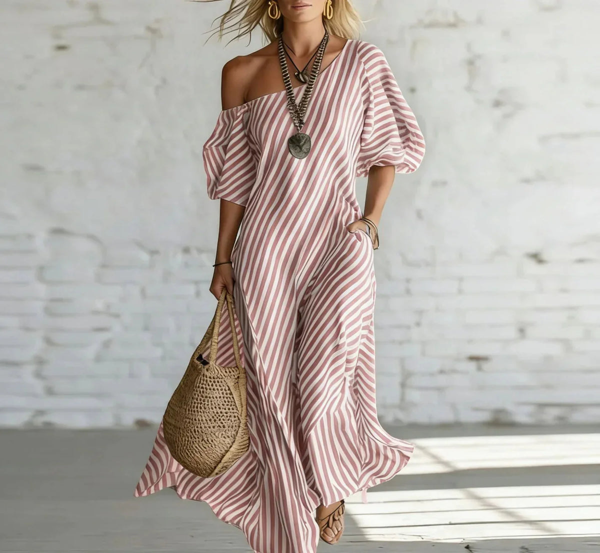 The Portia Striped Maxi Dress