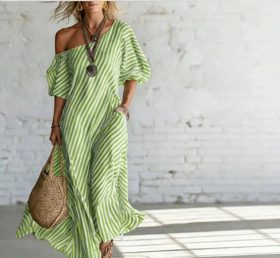 The Portia Striped Maxi Dress