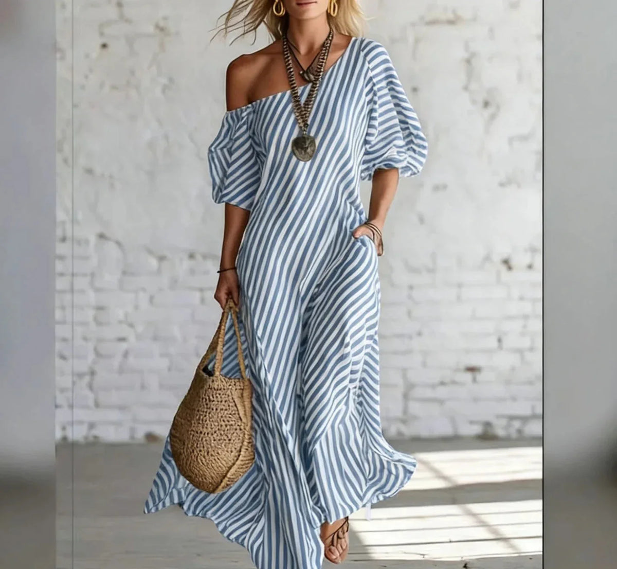 The Portia Striped Maxi Dress