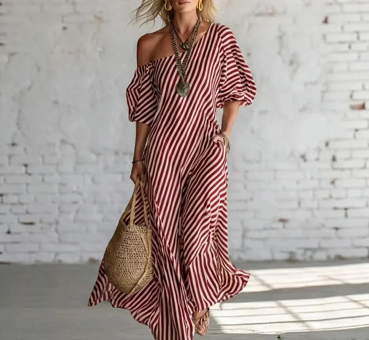 The Portia Striped Maxi Dress