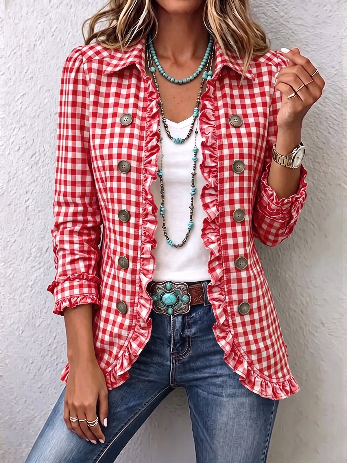 The Goldie Gingham Jacket