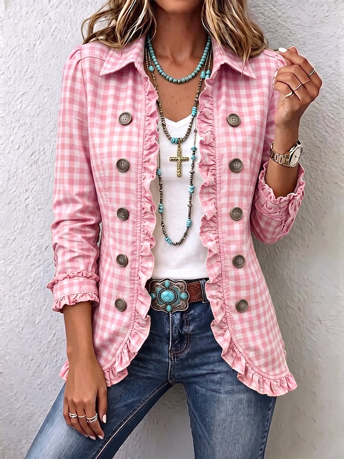 The Goldie Gingham Jacket