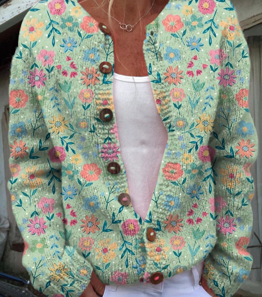 The Eulalia Folk Floral Cardigan
