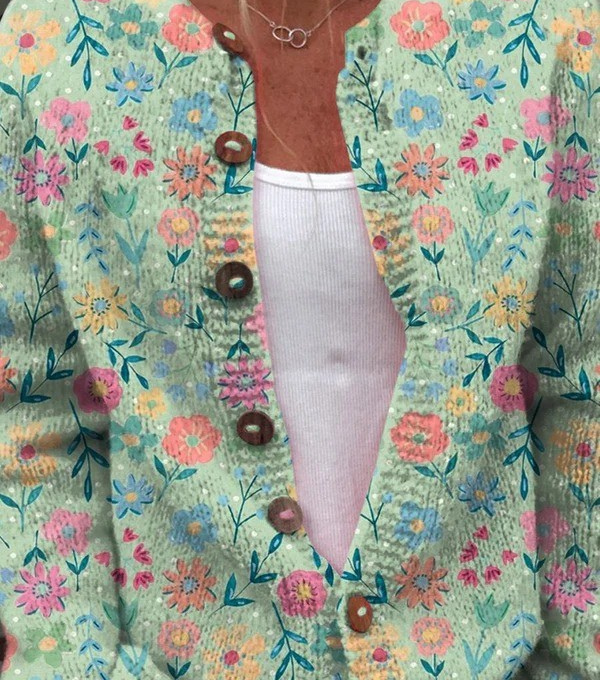 The Eulalia Folk Floral Cardigan