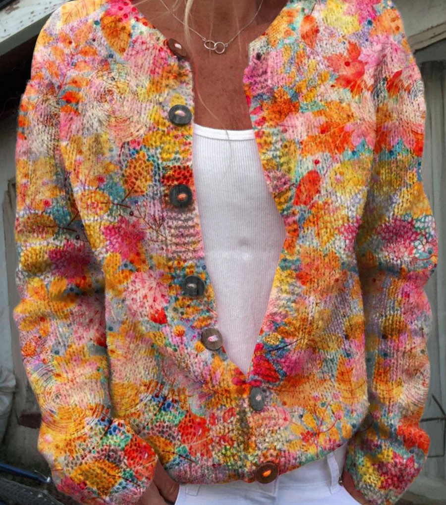 The Coralise Painted Cardigan