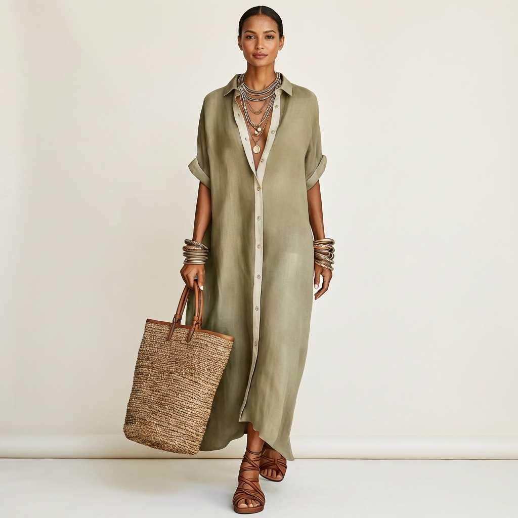 The Adelais Shirt Dress