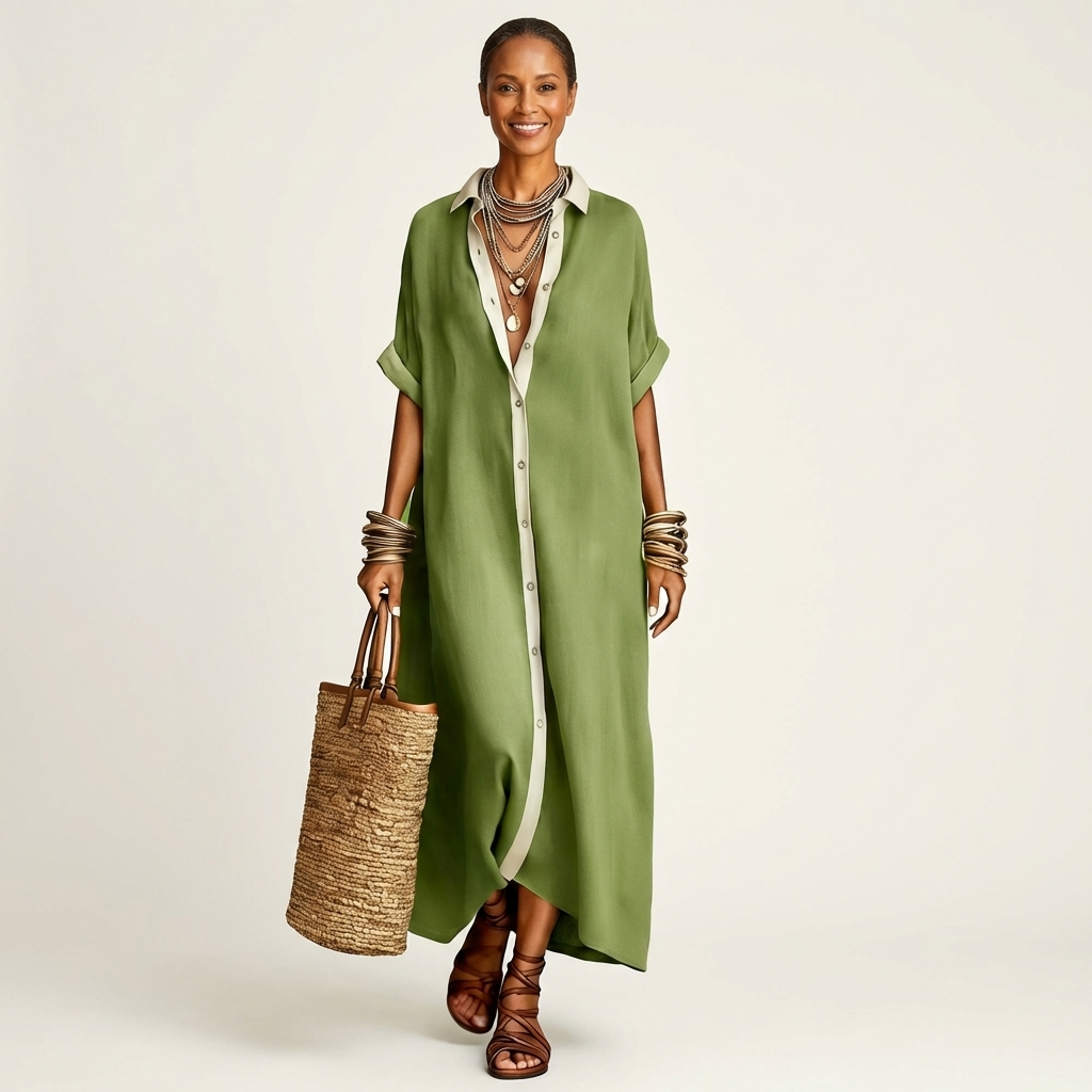 The Adelais Shirt Dress