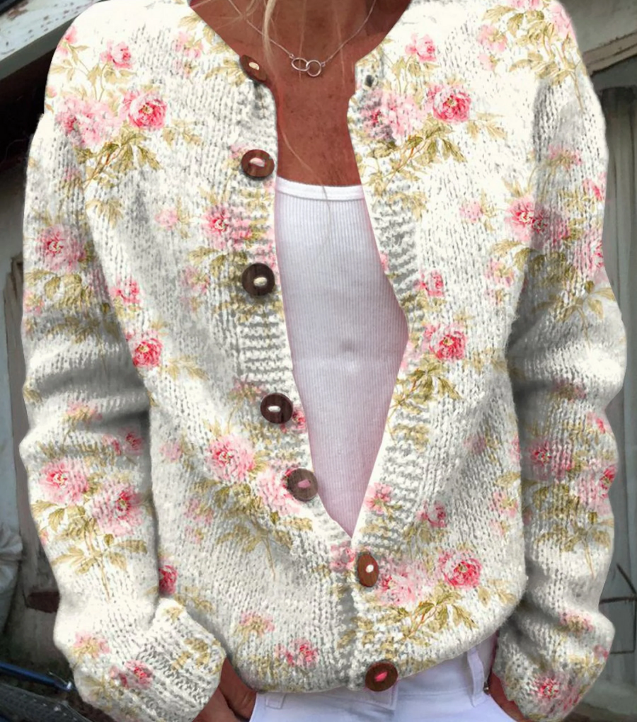 The Hortensia Peony Cardigan