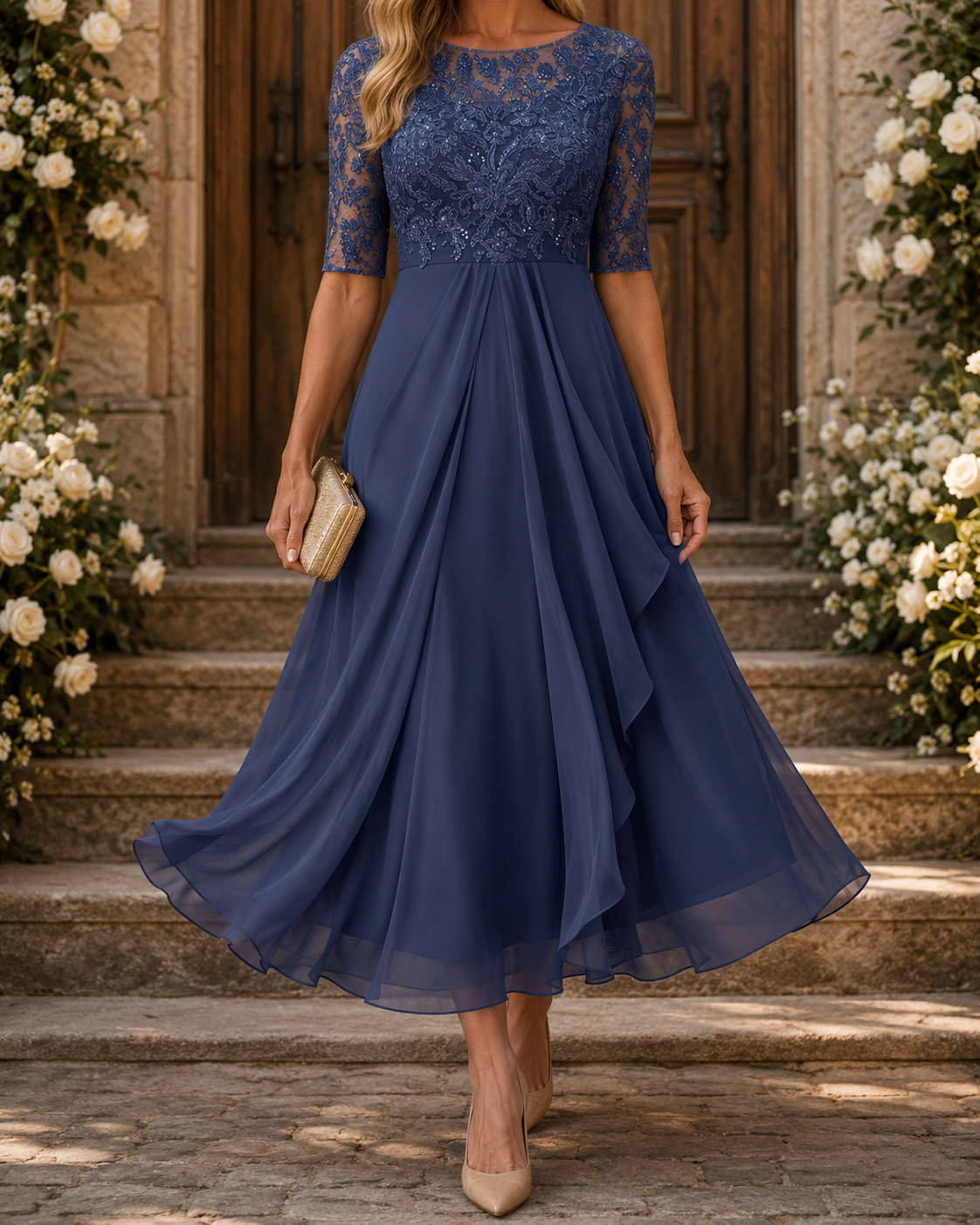 The Marjorie Lace Midi Dress