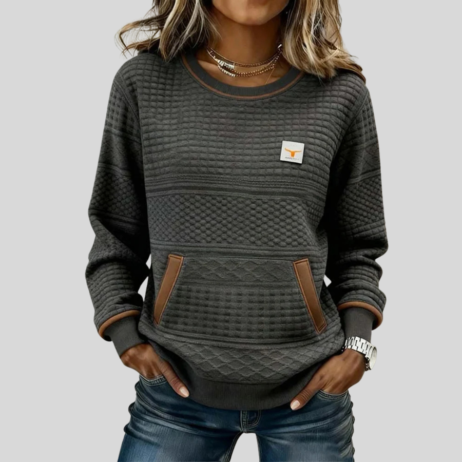 The Anna Quilted Crew Sweatshirt