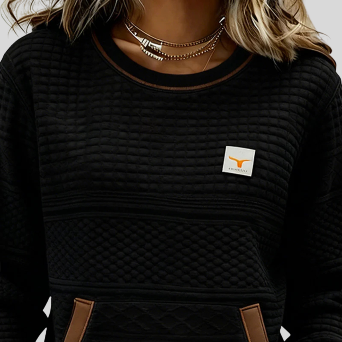The Anna Quilted Crew Sweatshirt