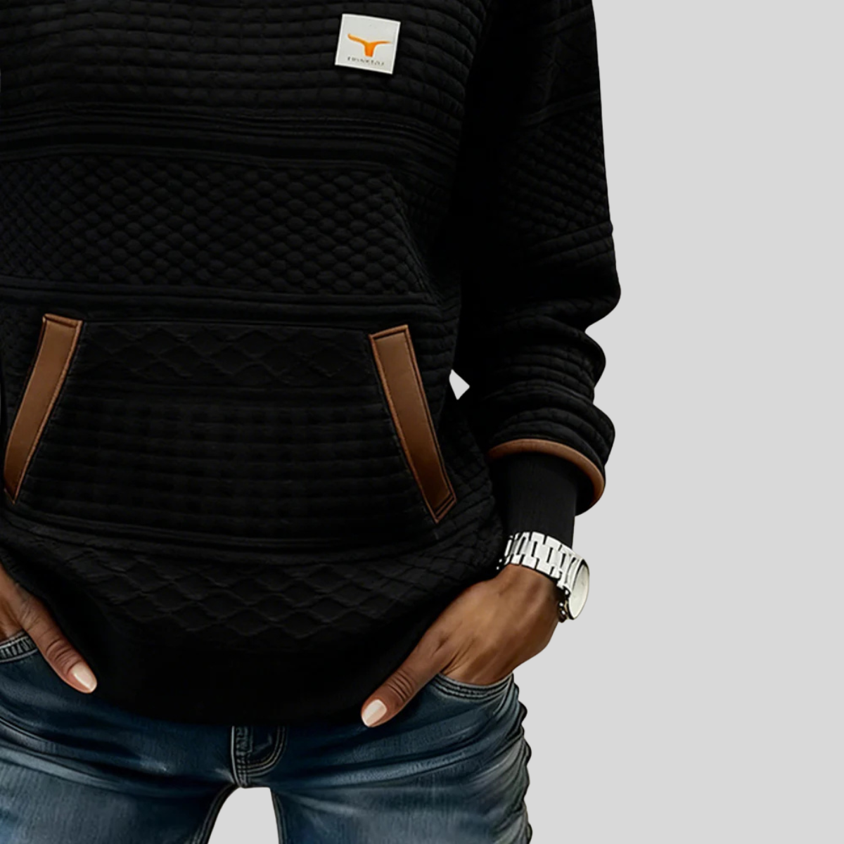 The Anna Quilted Crew Sweatshirt