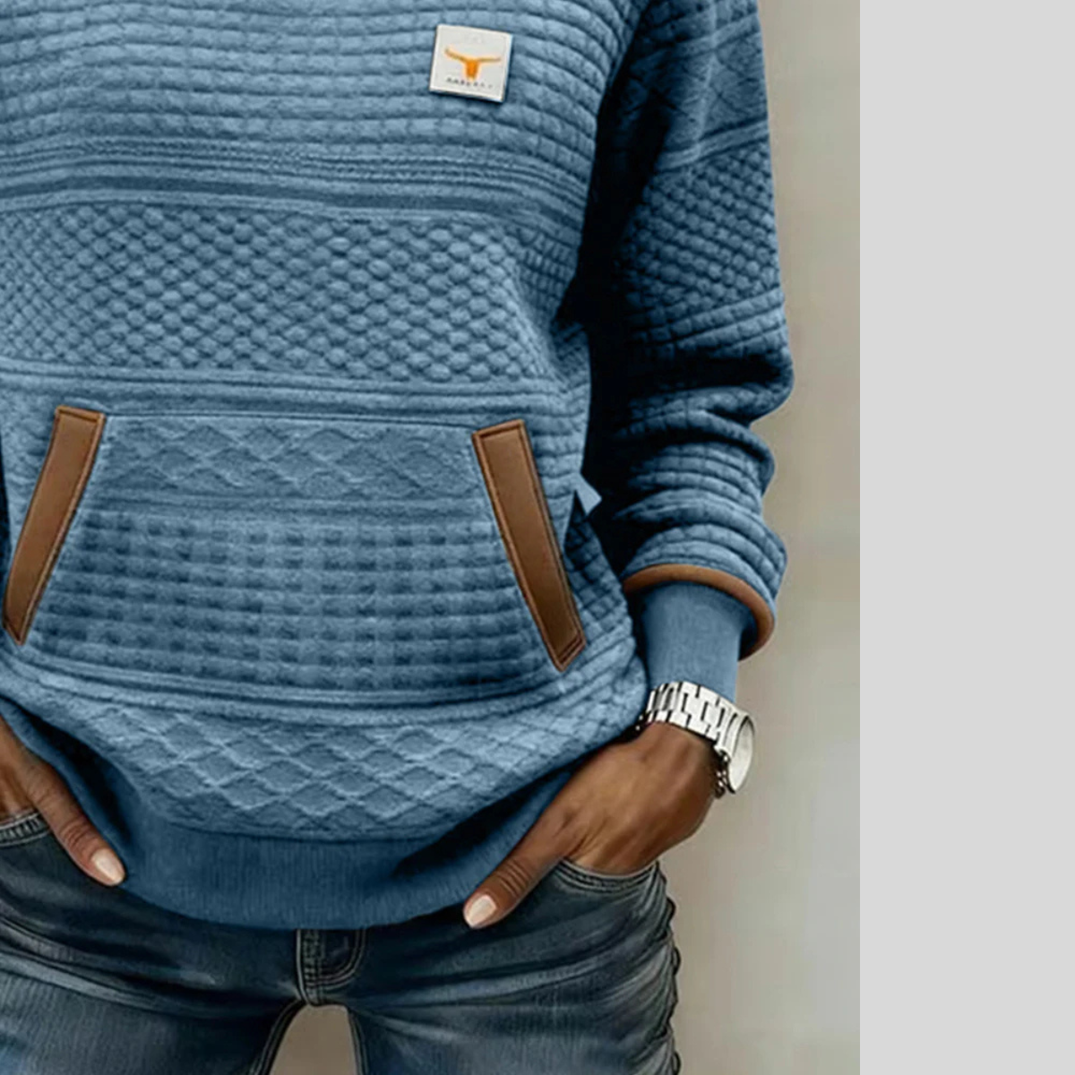 The Anna Quilted Crew Sweatshirt