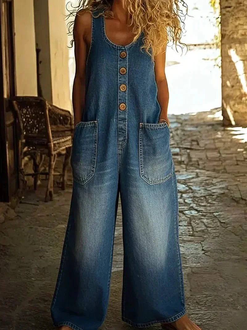 The Cecile Wide Leg Overalls