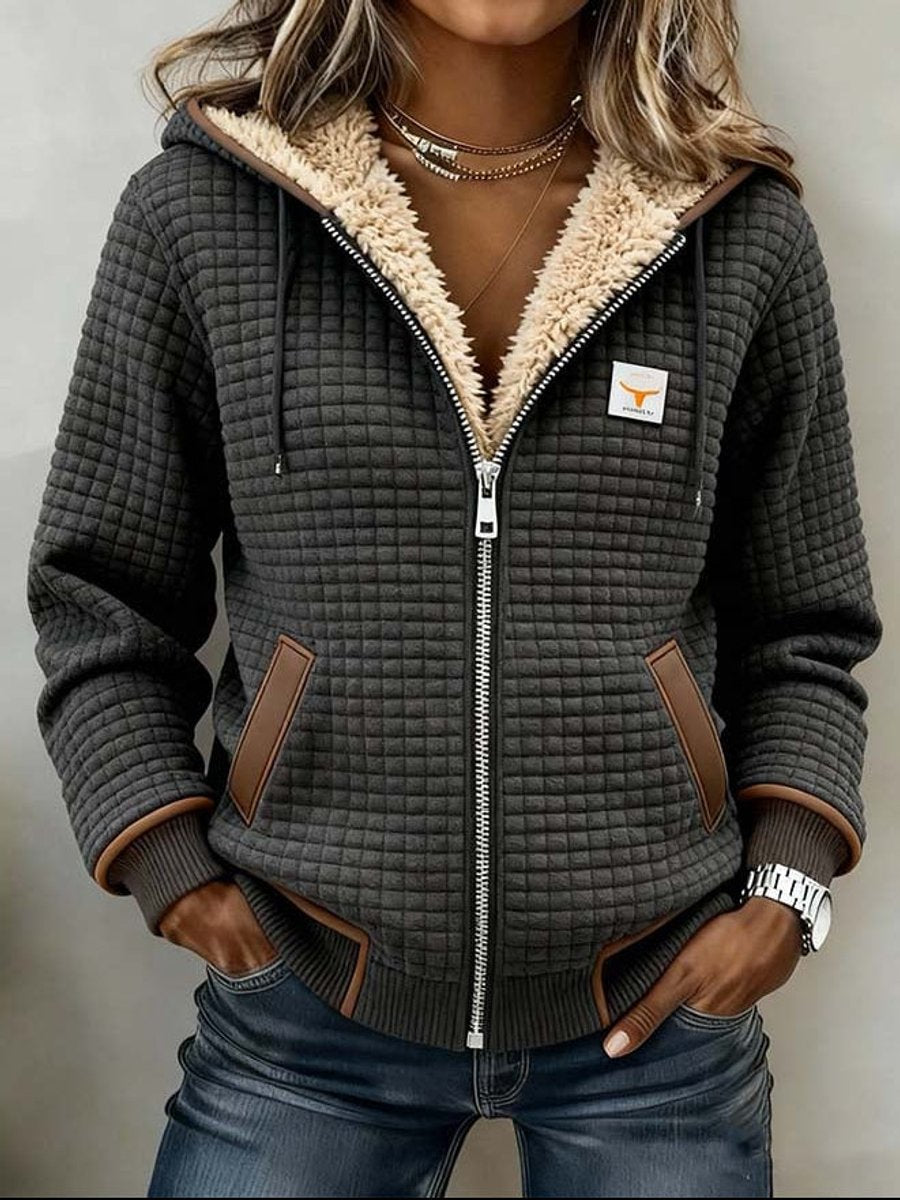 The Cora Quilted Zip Hoodie