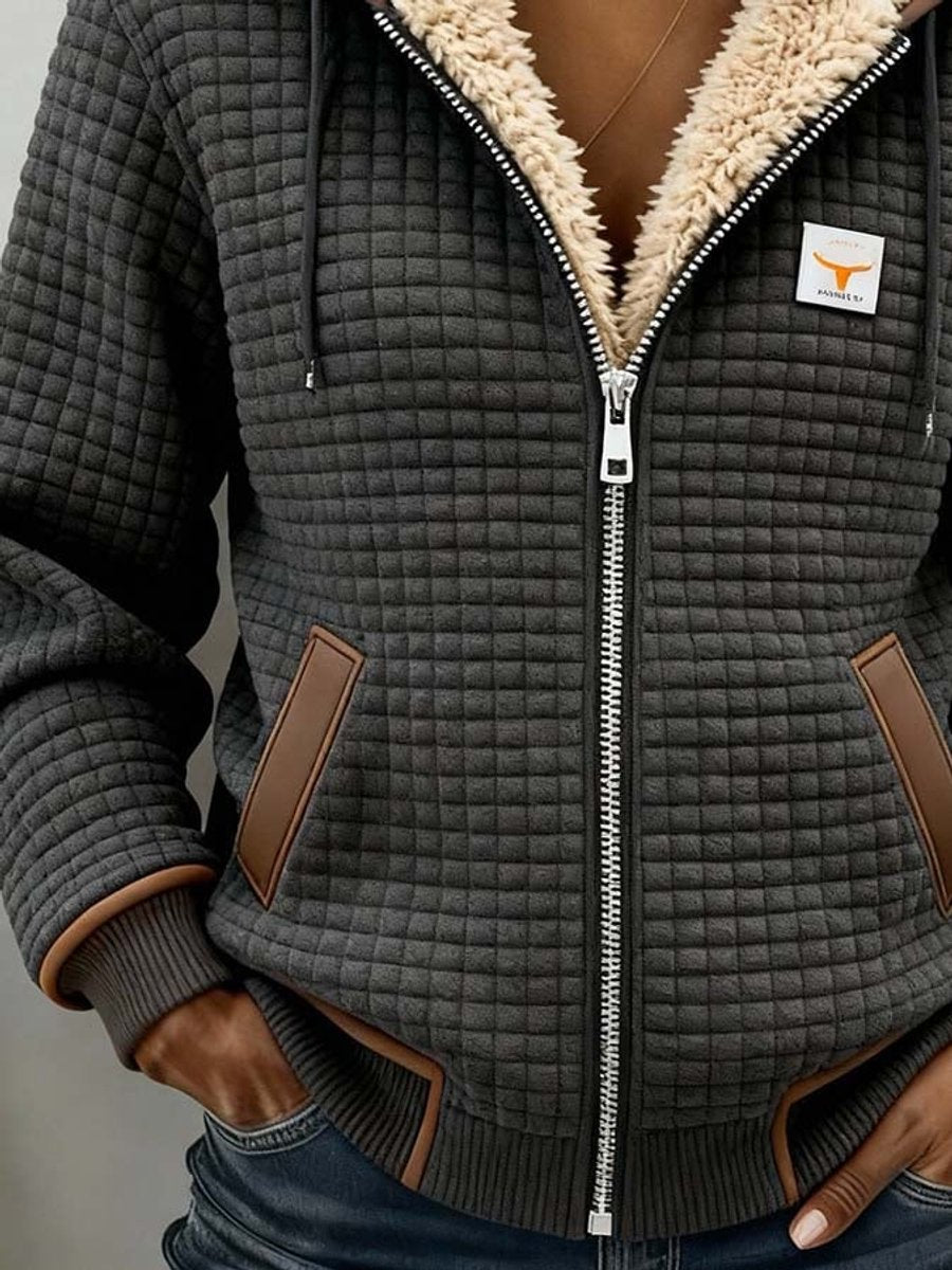The Cora Quilted Zip Hoodie