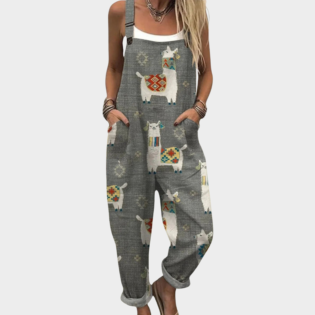 The Delphine Printed Overalls