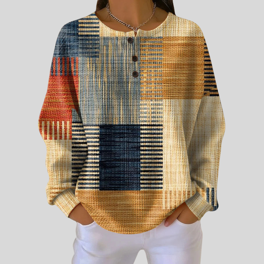 The Elle Check Henley