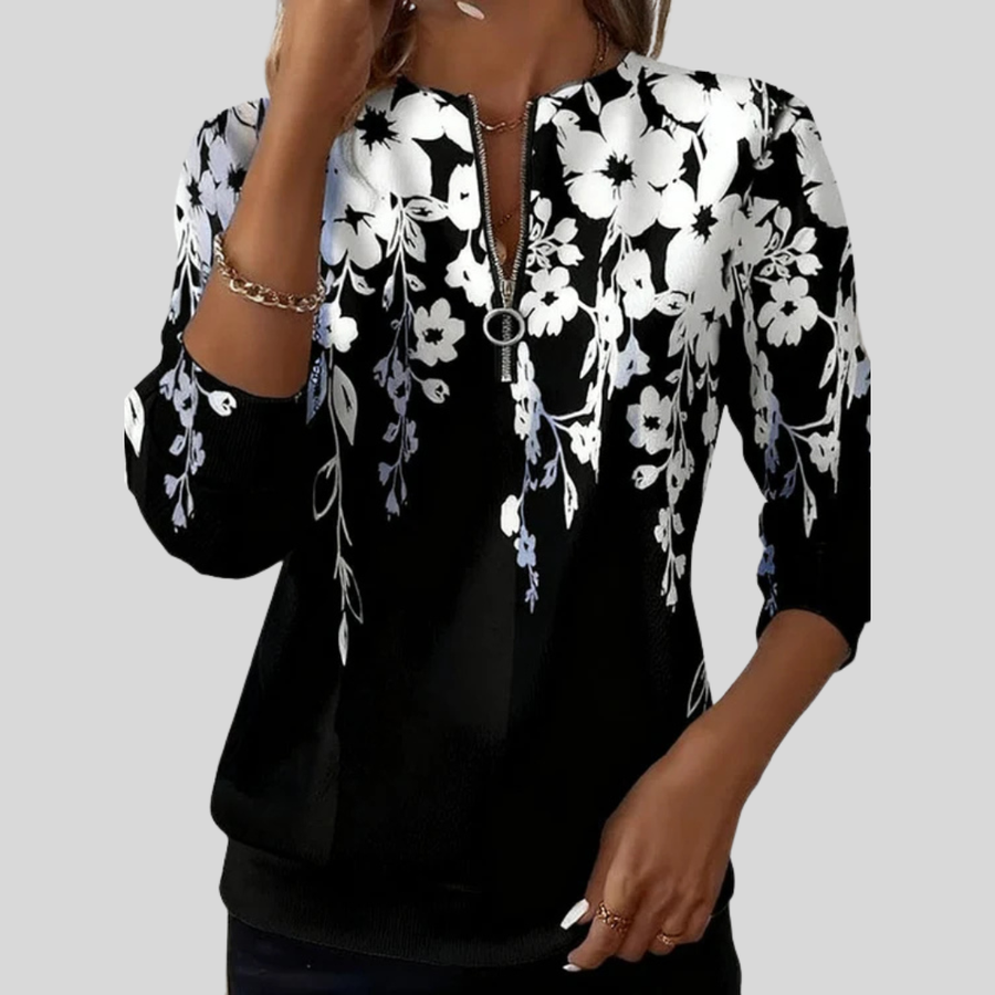 The Elsie Floral Zip Sweatshirt