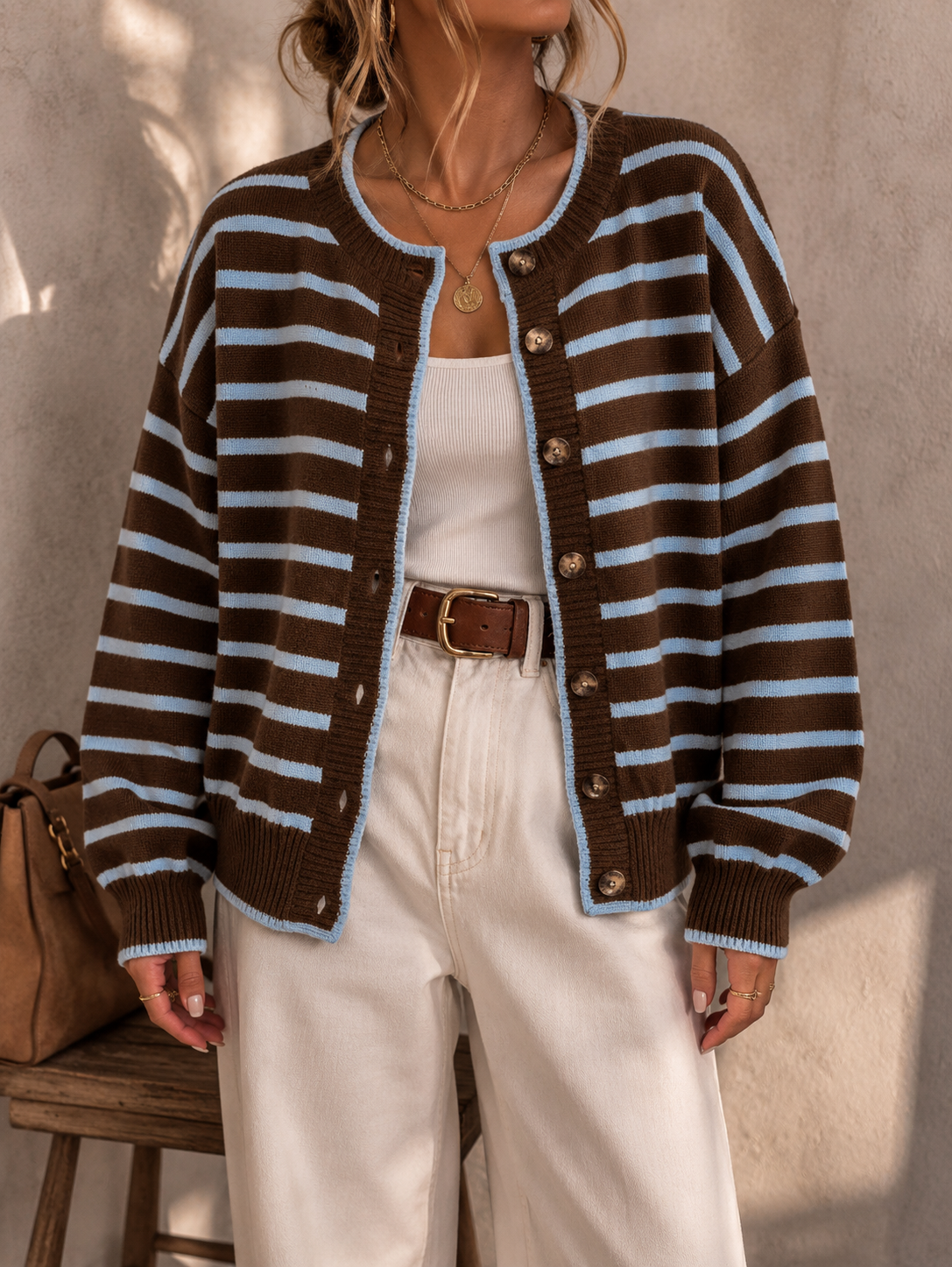 The Freda Striped Cardigan