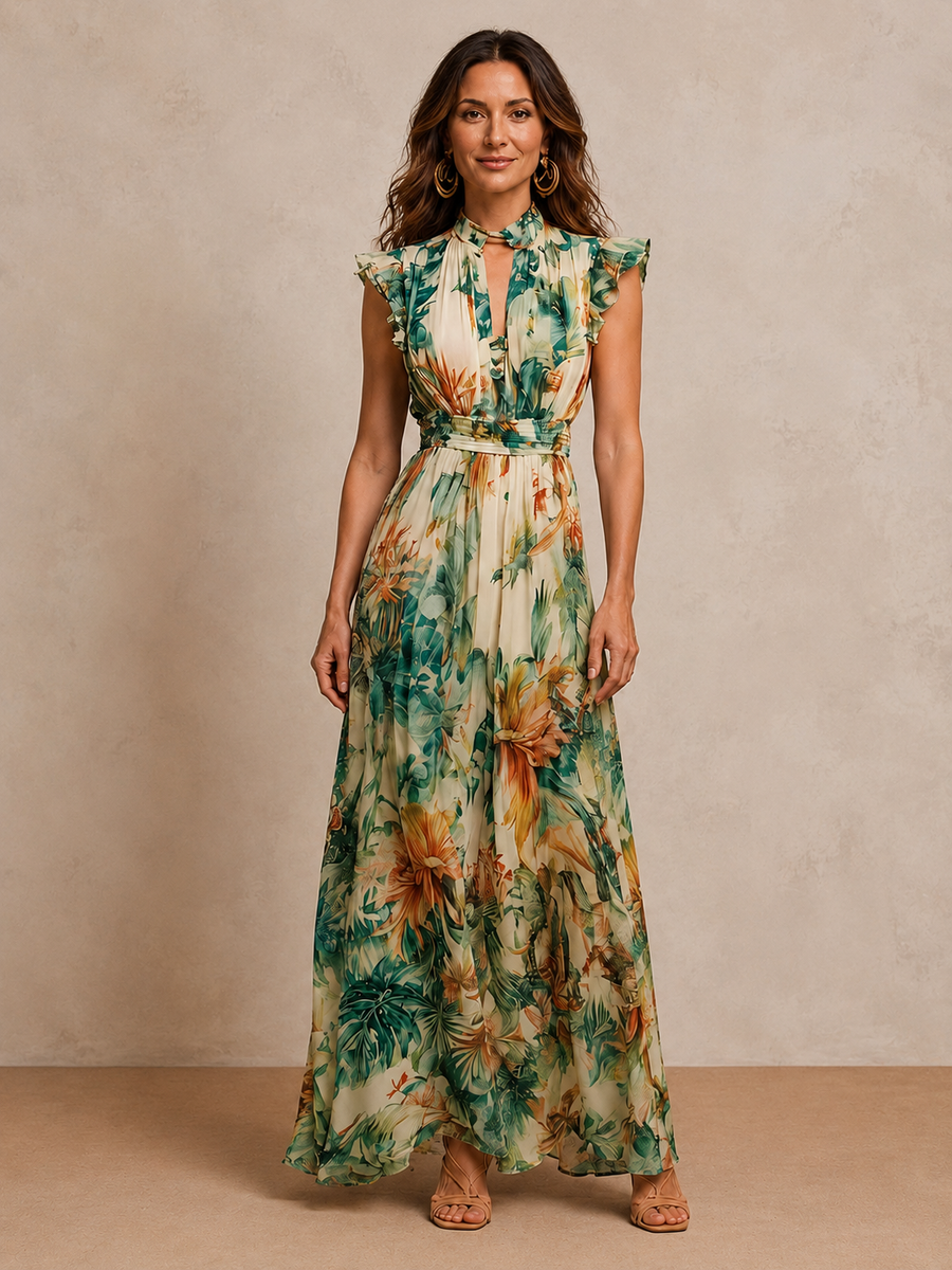 The Giulia Tropical Maxi Dress