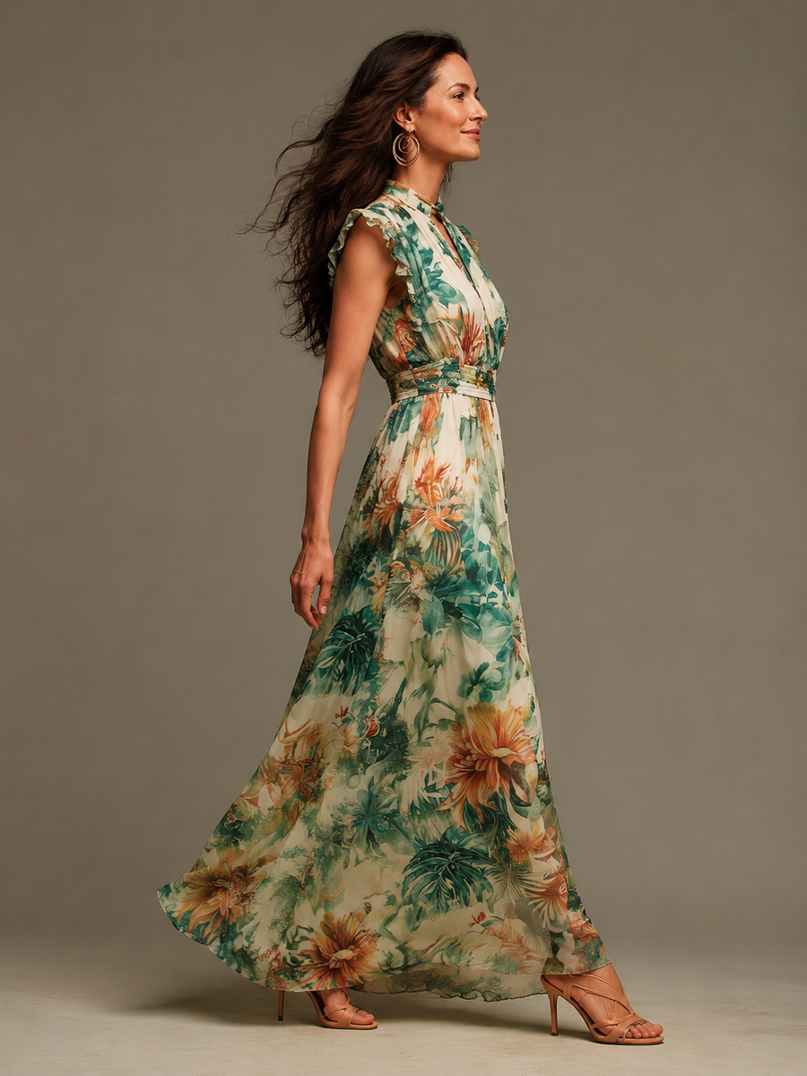The Giulia Tropical Maxi Dress