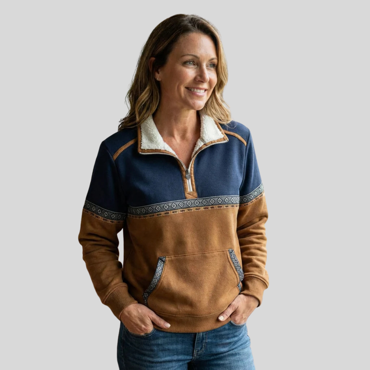 The Isla Sherpa Collar Pullover