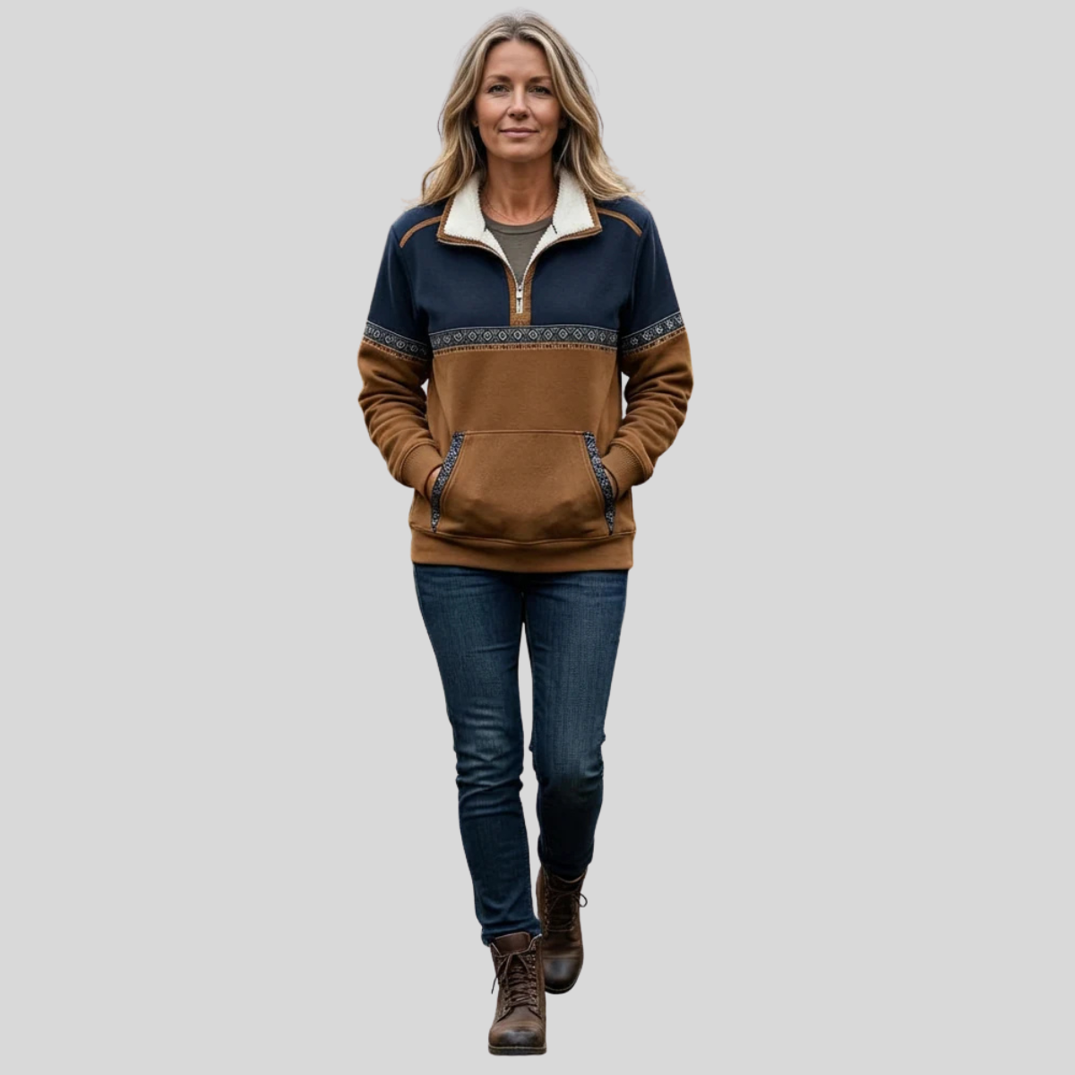The Isla Sherpa Collar Pullover