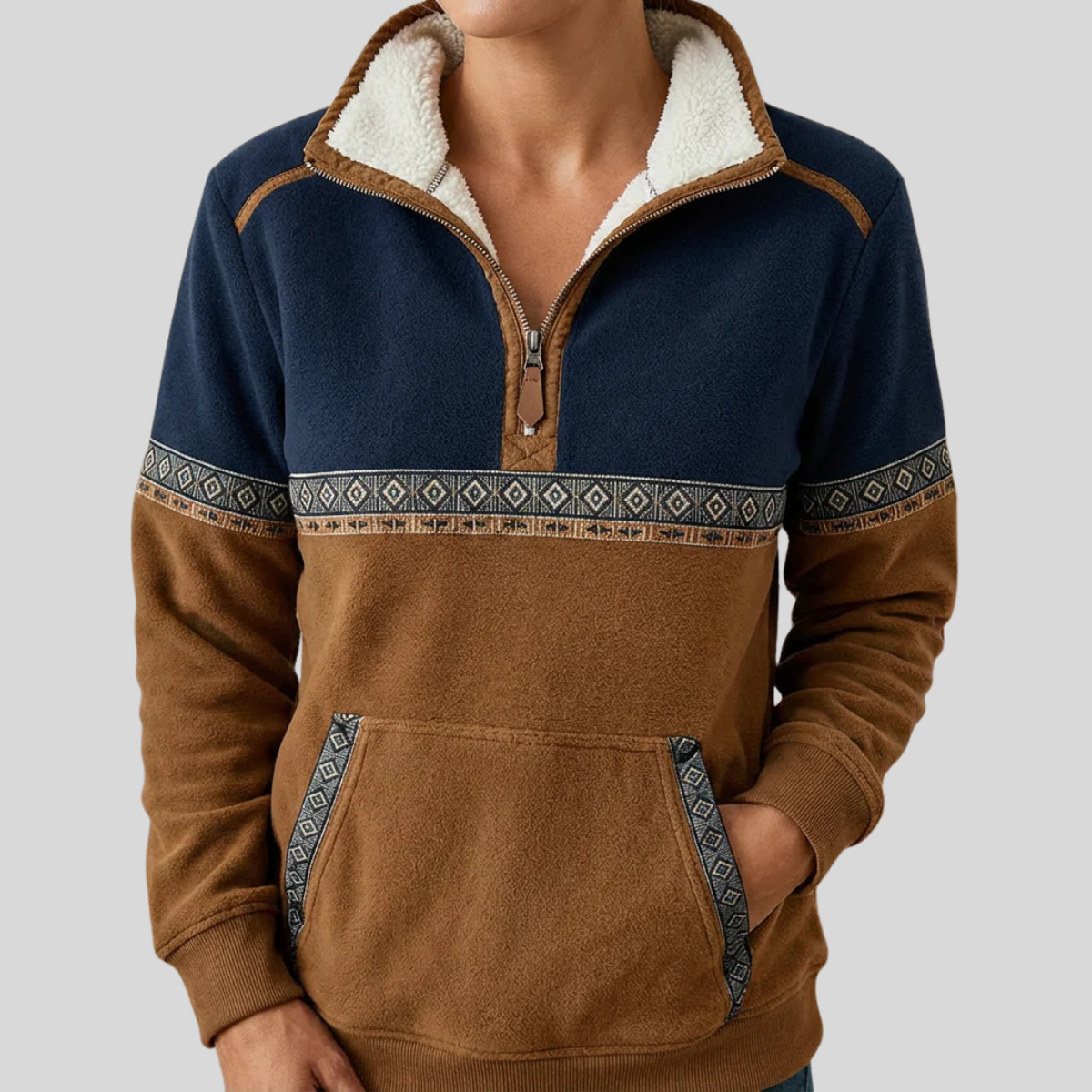 The Isla Sherpa Collar Pullover
