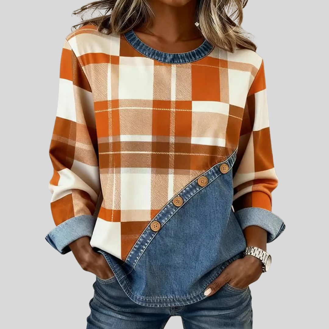 The Lila Plaid Sweatshirt