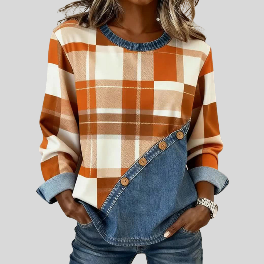 The Lila Plaid Sweatshirt