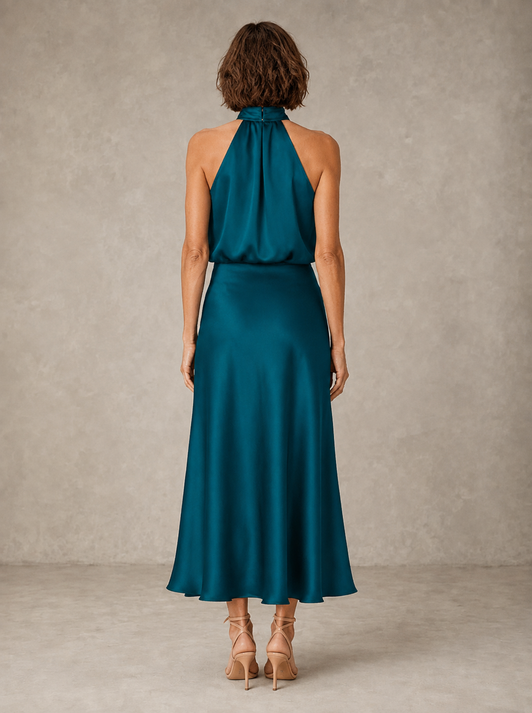 The Teresa Satin Midi Dress