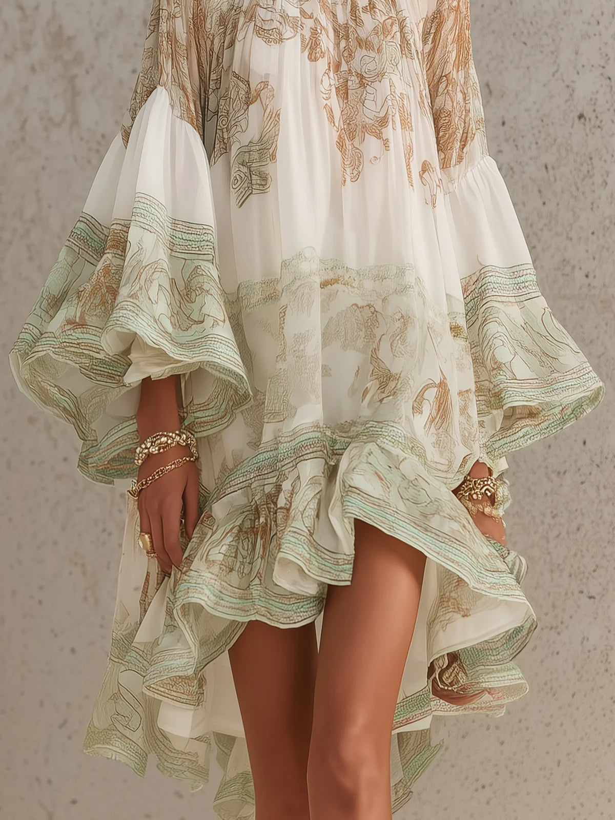 The Tove Ruffle Hem Dress