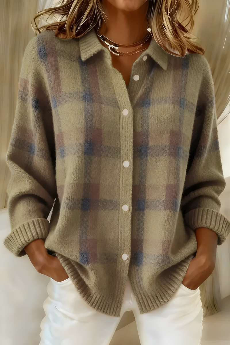 The Wilma Plaid Cardigan