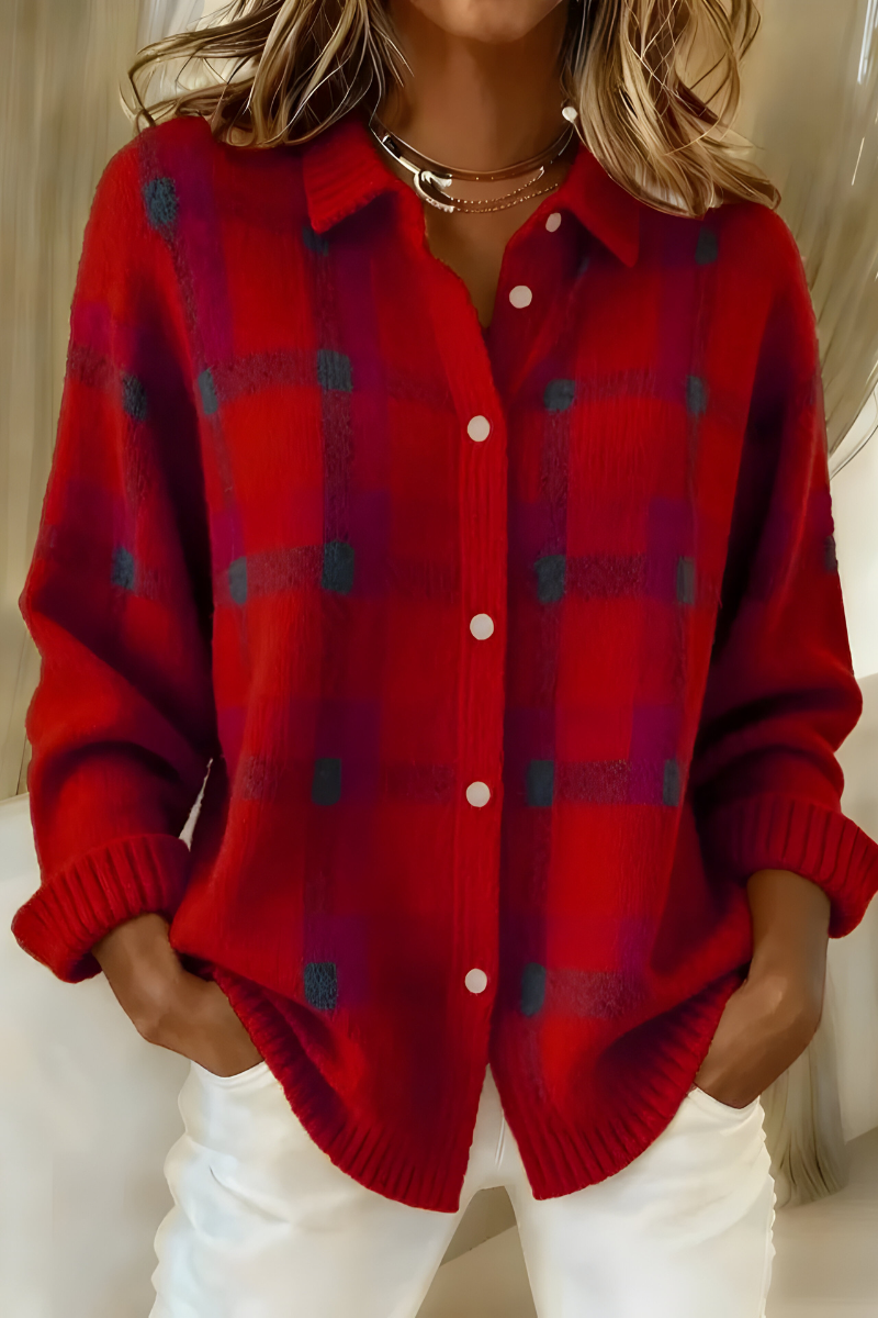 The Wilma Plaid Cardigan