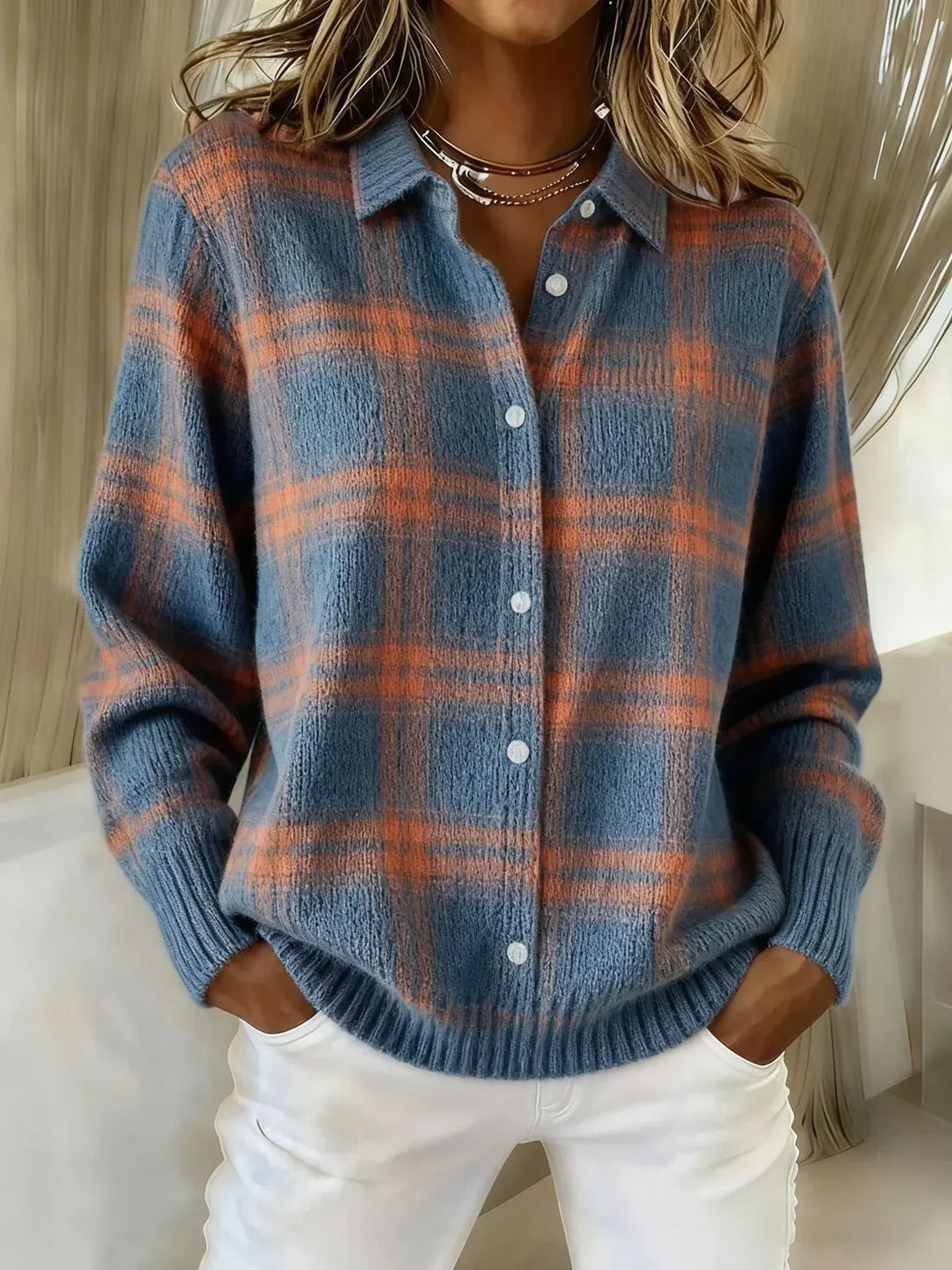 The Wilma Plaid Cardigan