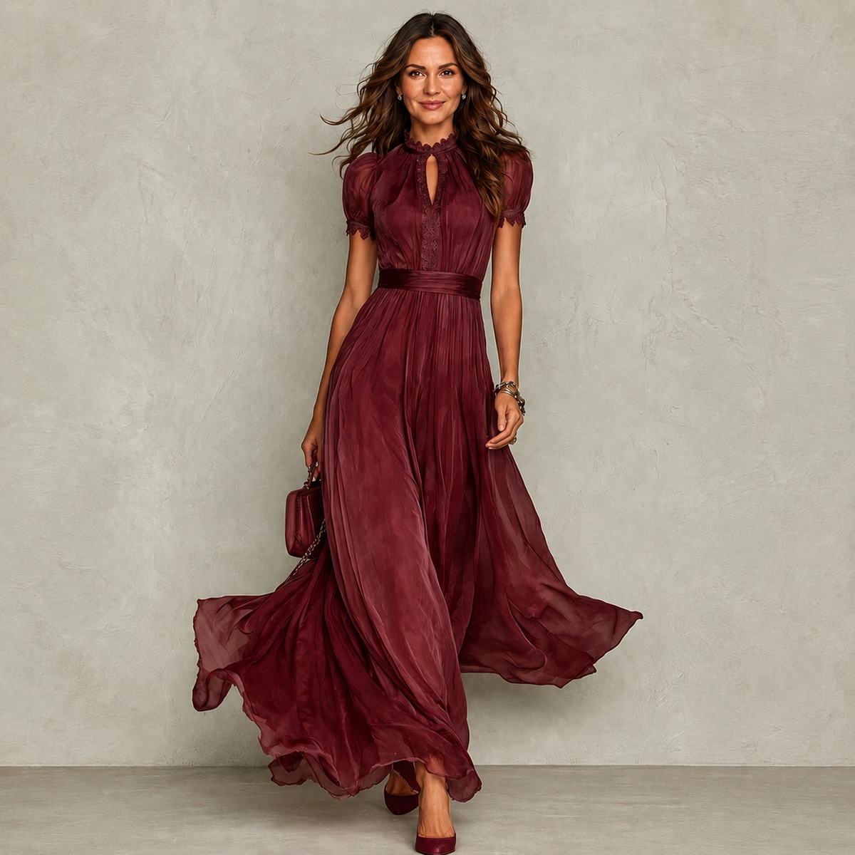 The Winnifred Pleated Maxi Dress